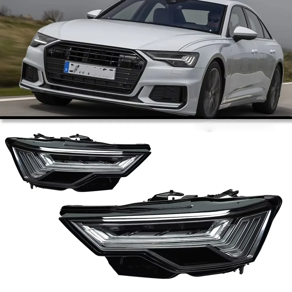 New 12V 6000K LED Headlights for A6 C8 2019-2024 with DRL High/Low Beam & 10000 Lumens