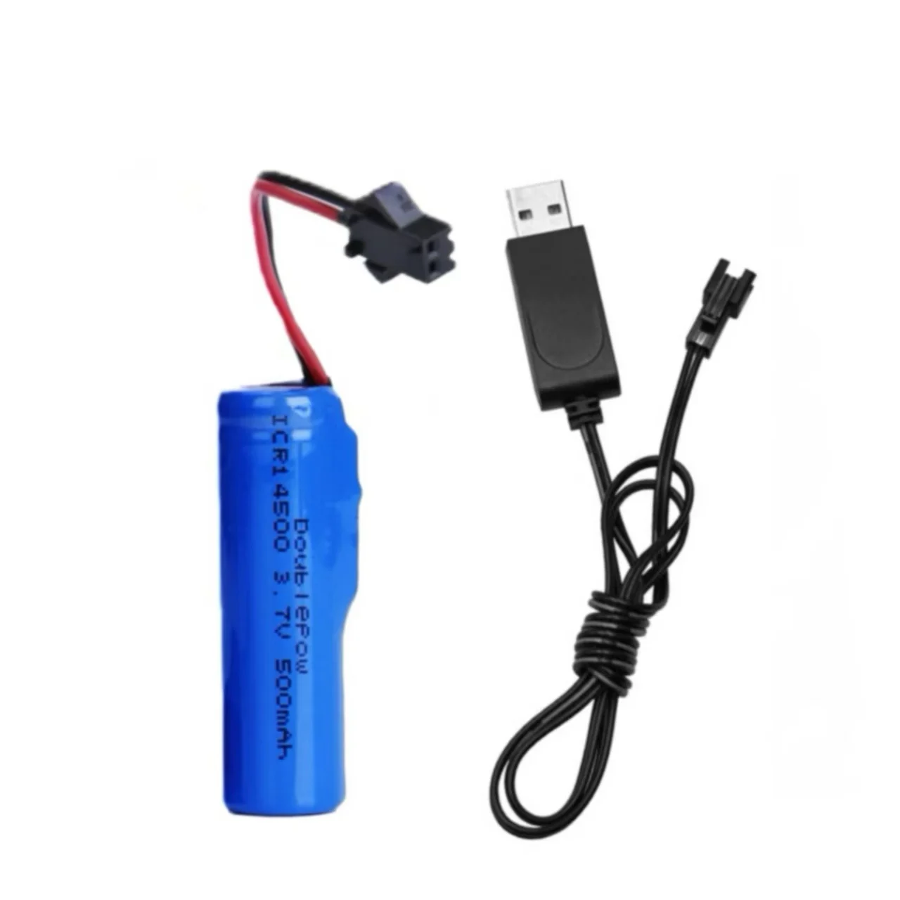 14500 배터리 3.7V 리튬 충전식 500mAh USB 충전 케이블 면도기 전동 칫솔 헤어 클리퍼 손전등 장난감