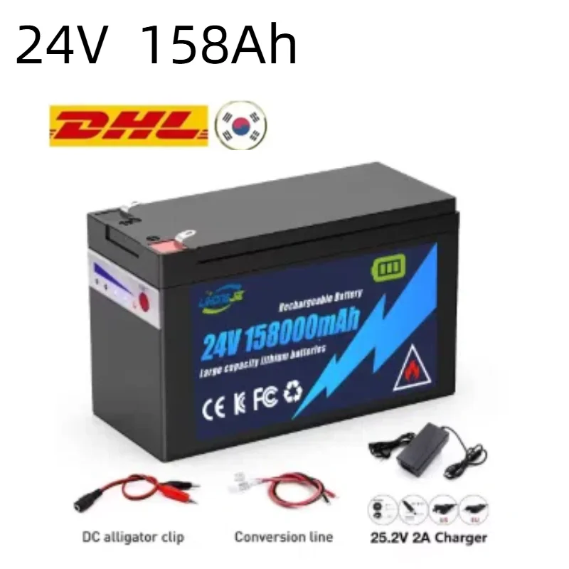 

2025Ultra long endurance 24V electric vehicle lithium iron phosphate battery pack with 158Ah, built-in BMS 30A high current