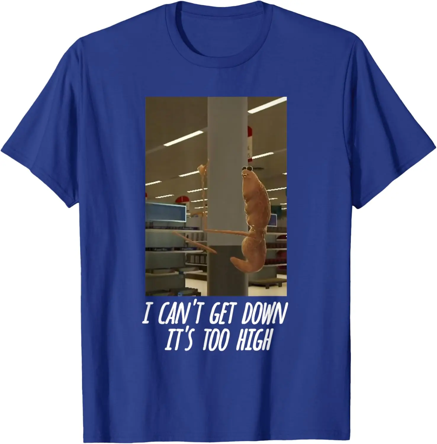 ماركوس دودة عالقة على القطب لا أستطيع أن أستطيع أن أصلح حتى عالية تي شيرت مضحك مثيرة للاهتمام الرجال تي شيرتات قطن الإنترنت ميمي القمم #2