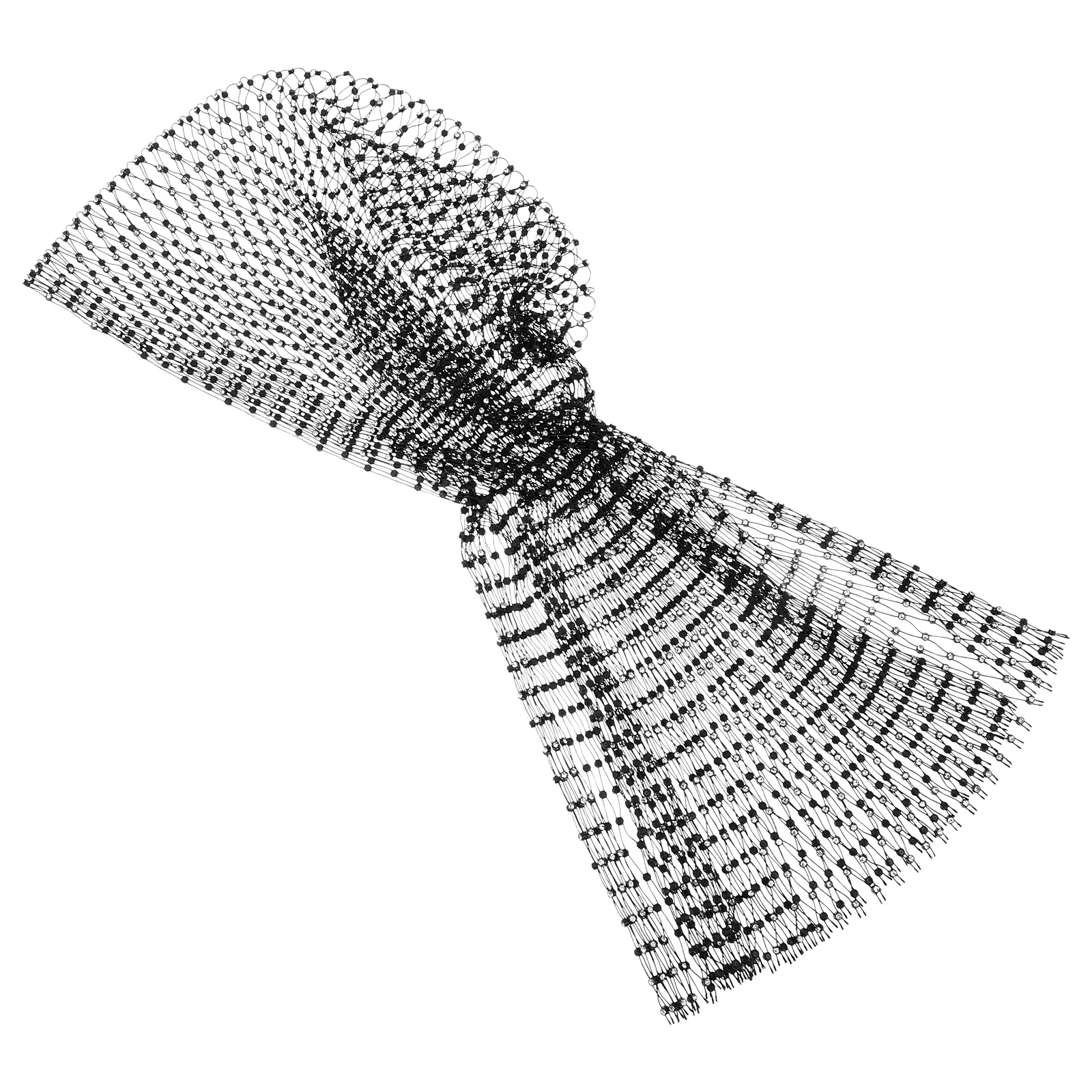 

Sparkly Rhinestone Mesh Headband Headscarf Hair Bandana Veil Elastic Band Metal Headpiece Stylish Hair Accessory for Women Teens