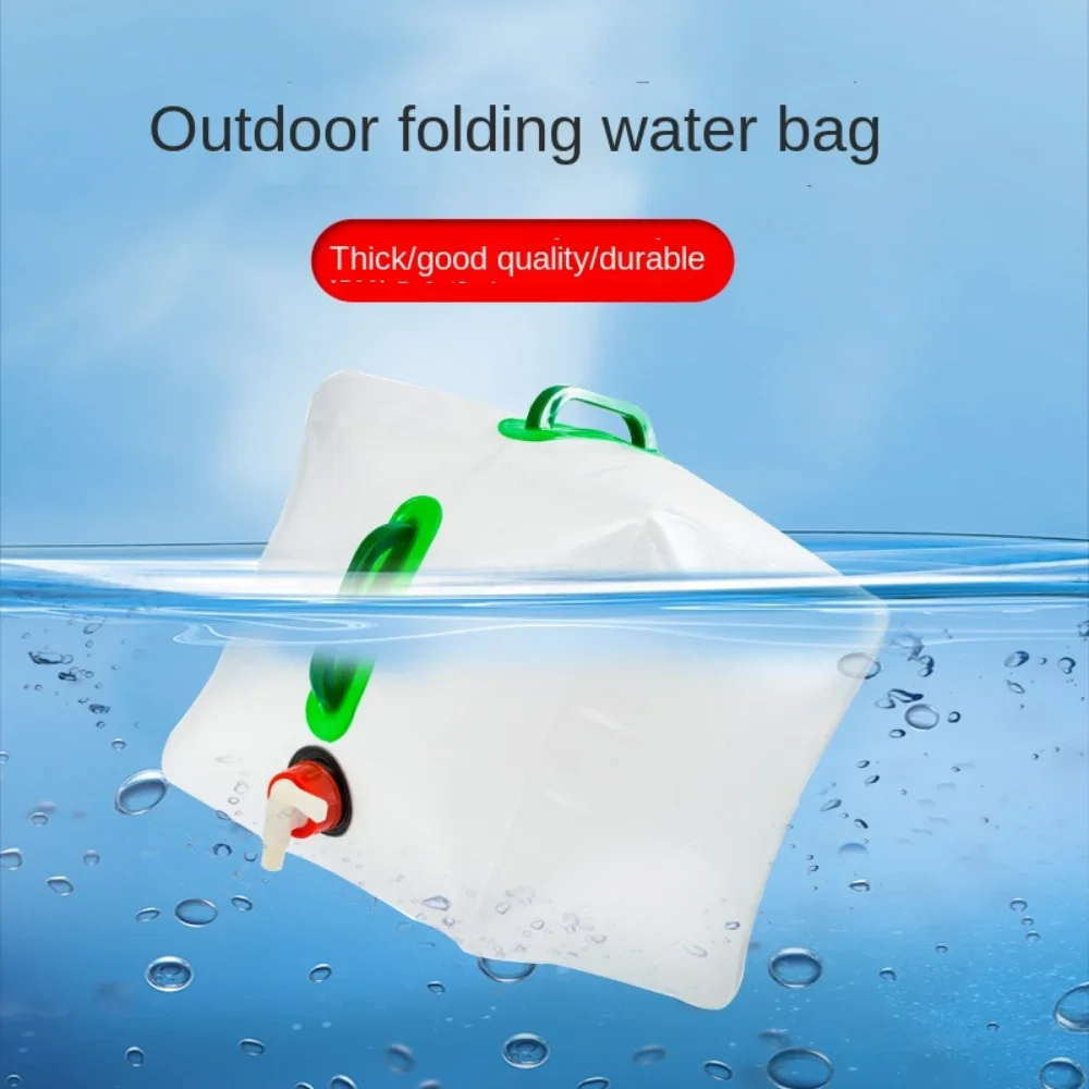 Outdoor 10L/20L Folding Water Bag Large Capacity Portable Water Container Kettle Plastic Bucket Camping Equipment Supplies