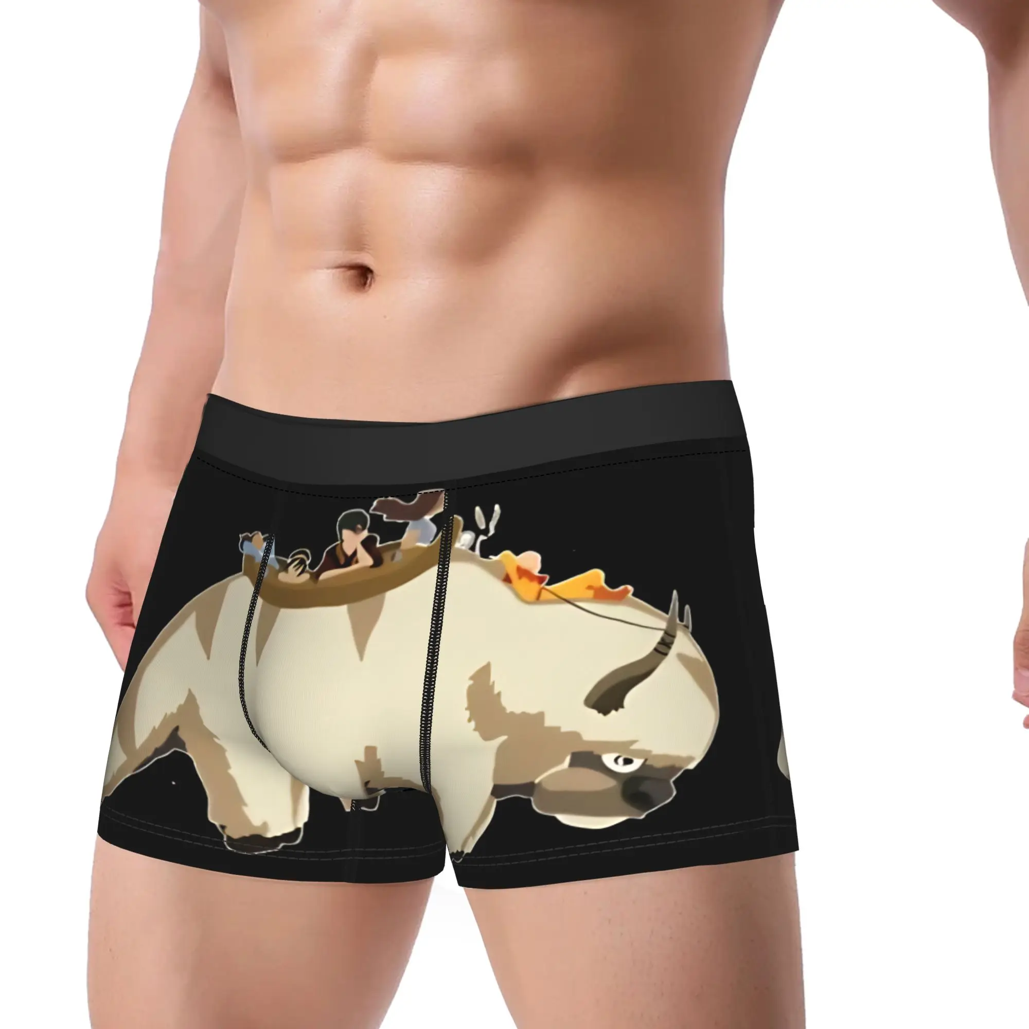 Appa  ATLA Avatars Airbender Underwear  Males Underpants Custom Novelty Boxer Shorts Hot Sale Boxer Brief Big Size 2XL