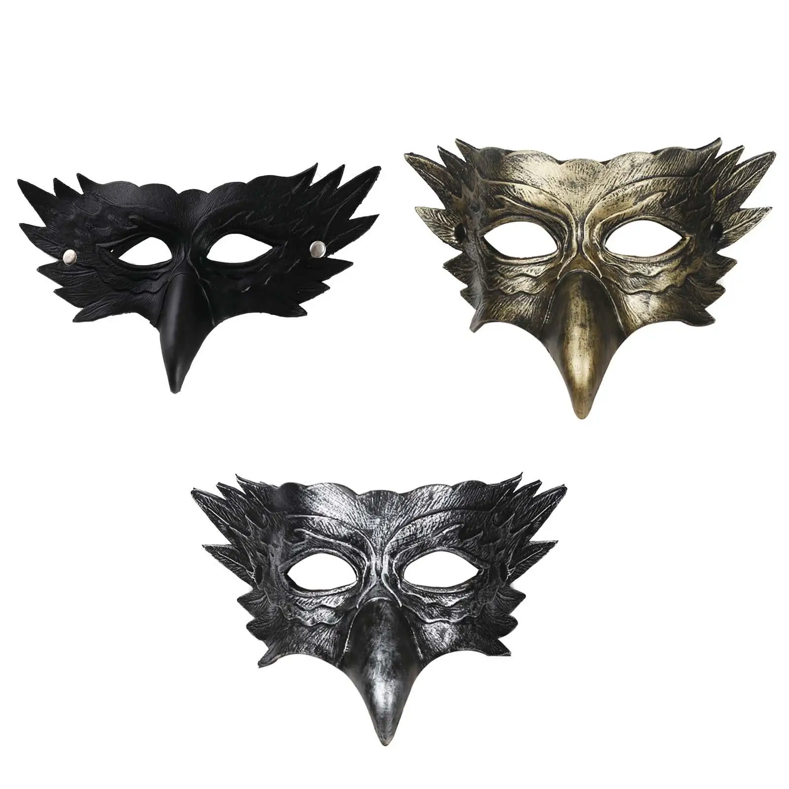 

Masquerade Mask Face Cover Adjustable Eagle Mask for Club Halloween Parties