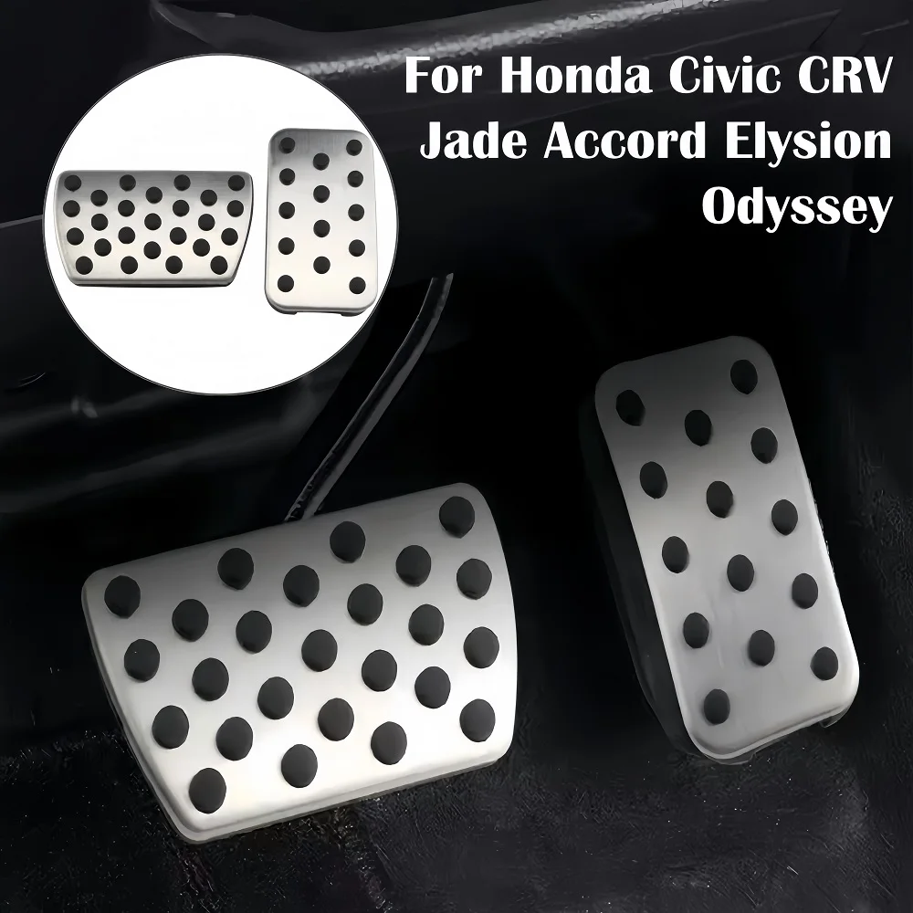 

AT Stainless Steel Car Pedals Auto Pedal Cover for Honda Civic CRV Jade Accord Elysion Odyssey Parts Accessories