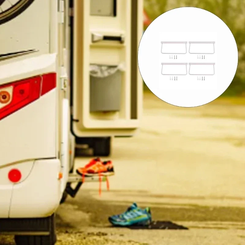 

Aluminum Shoe Rack Foldable Storage Space Saving Designs Heavy Duty Folding Shoe Holder for Camping Travel X37F