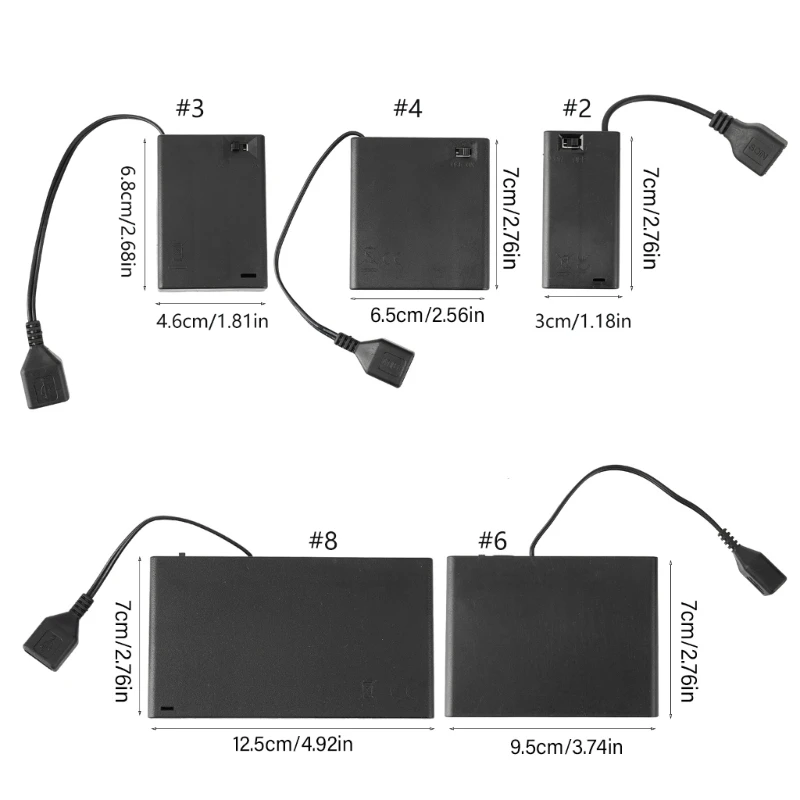 E9LB 2/3/4/6/8 gniazdo uchwyt baterii AA futerał do przechowywania portem USB do klocków konstrukcyjnych zestaw oświetlenia