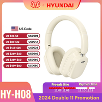 HYUNDAI HY-H08 H1i ANC Noise Cancellation Headset Wireless Bluetooth 5.3 HiFi Hi-Res 38db 3D Audio x Baseus Bowie Headphones