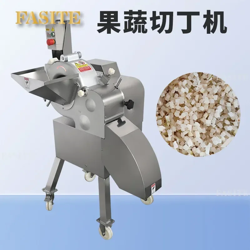 For 3D High Speed Fruit Vegetable Dicing Machine Automatic Multi Functional Potato Tomato Radish Cutter Kitchen Tool