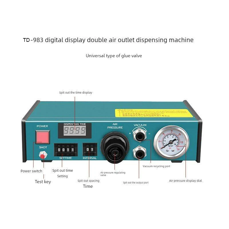 Manual Glue Dispenser with Back-Suction Adjustable Quantitative Flow Single-Component Glue Dispensing Set