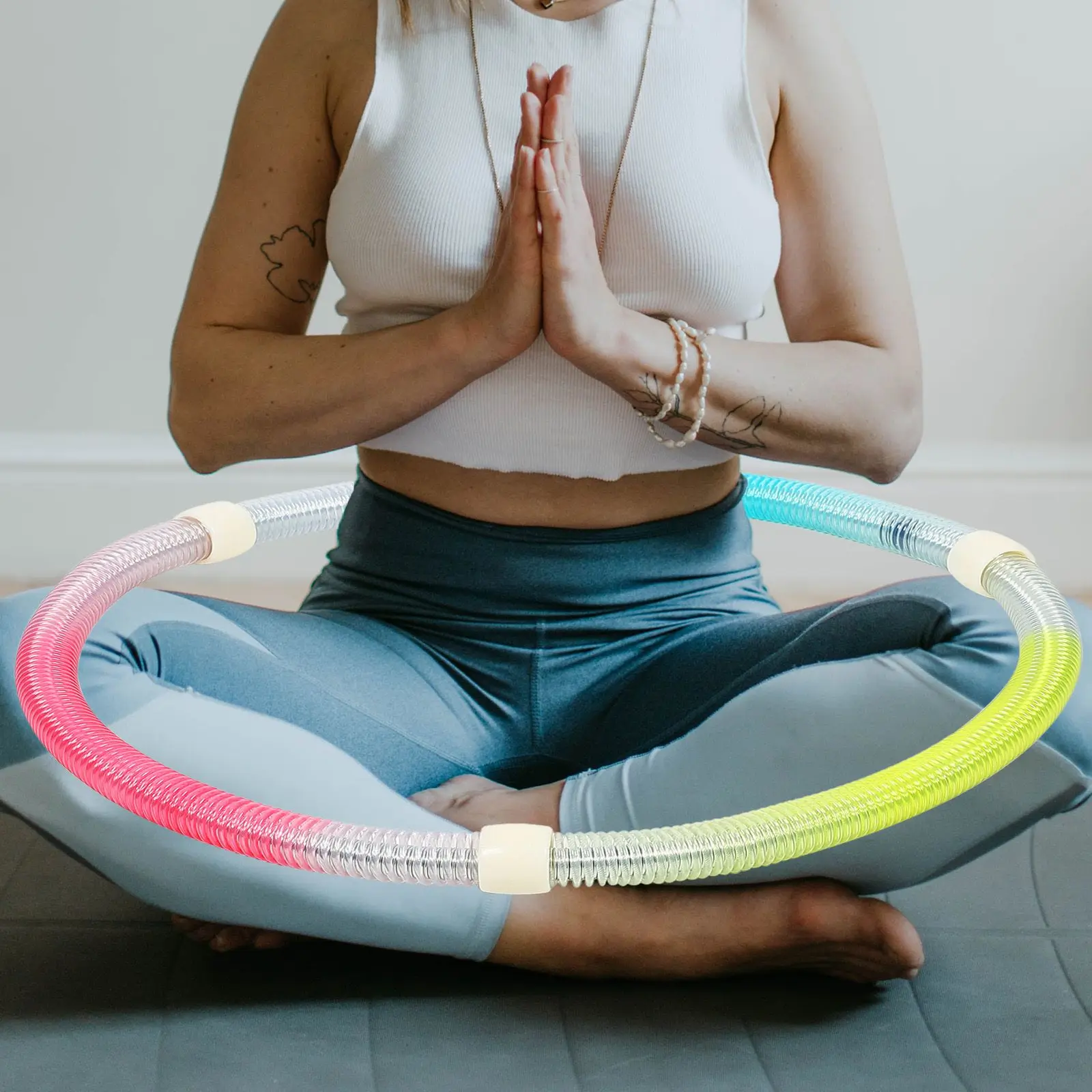 

Korean Style Gradient Foldable for Waist Workout Plastic Decorative Belly Hoops Fitness Supplies