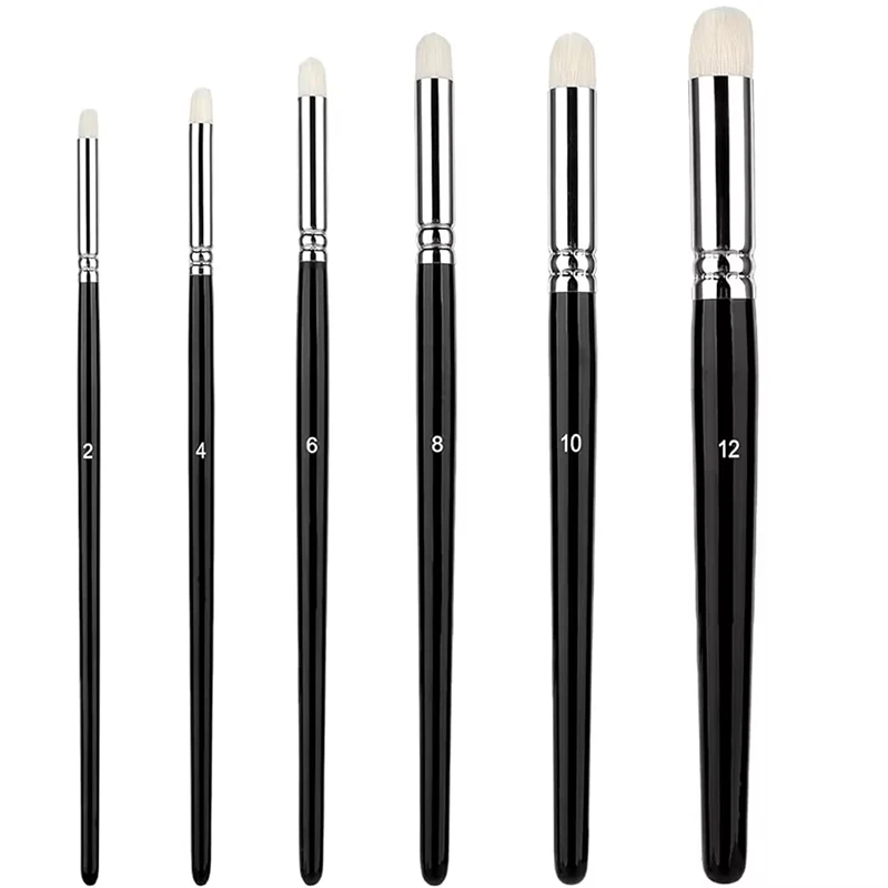 3-6Pcs/Set Painting Drybrush Professional Miniature Dry Brush Paint Brushes Goat Hair For Acrylic Watercolor Model Painting Kit