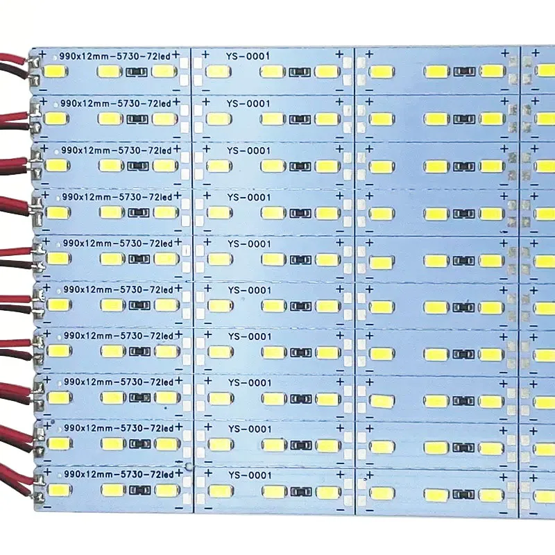 DC5V 12V 24V LED Hard Strip 5630 5730 SMD 72leds/m LED Aluminium Rigid Strips Warm Cool White 4000K Yellow Red Blue 50cm 25cm