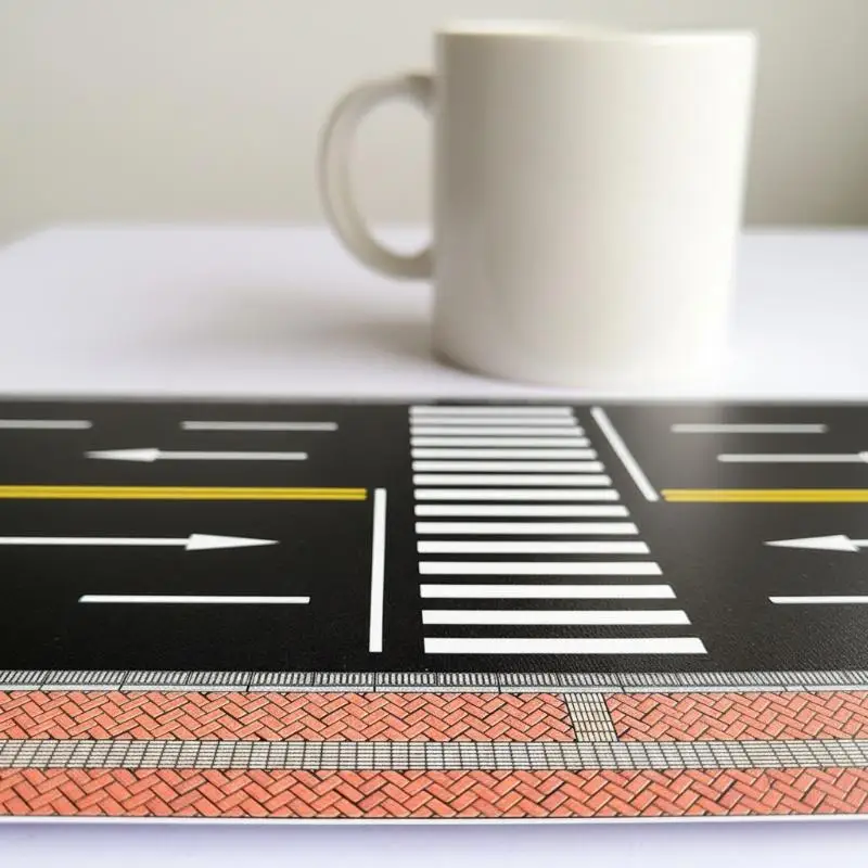 

Micro Landscape N Scale Model Road Base Plate PVC Board for Simulated Railway Traffic Scenery