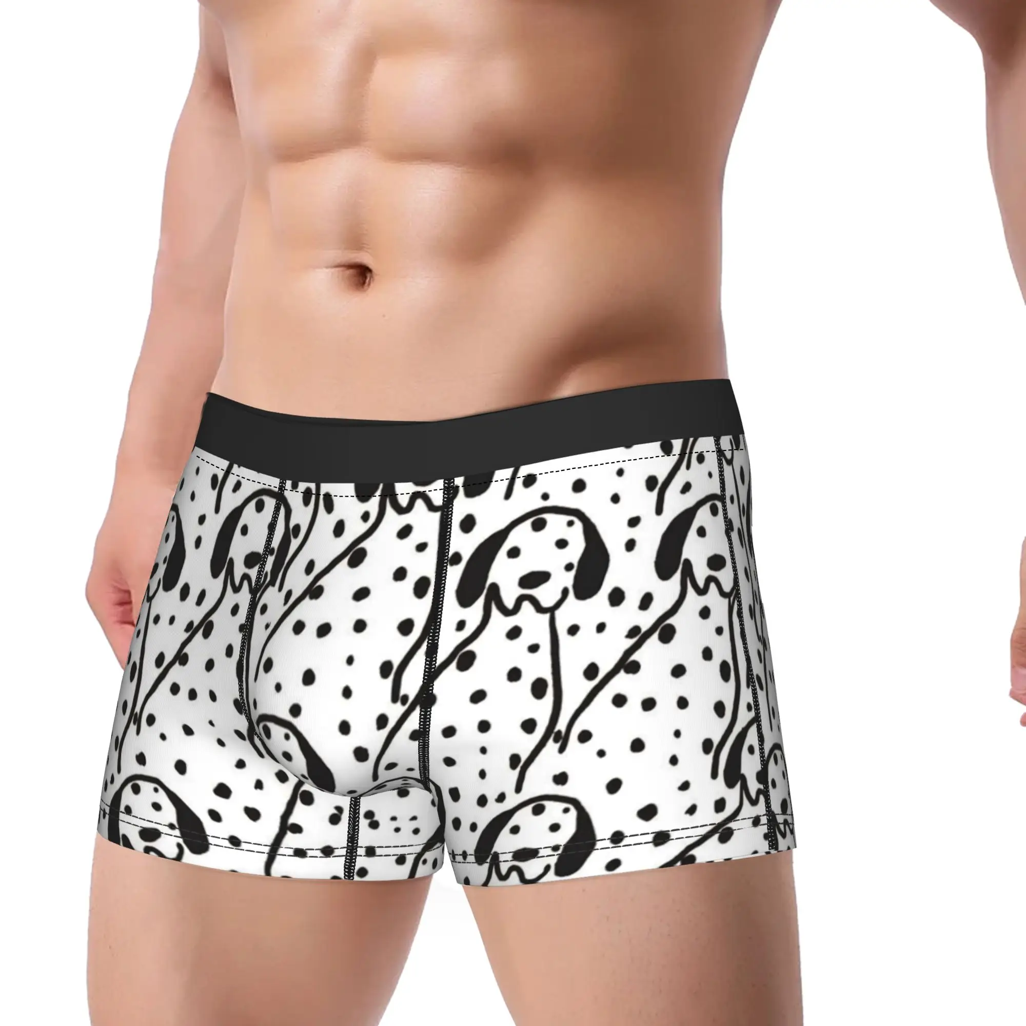 Dalmatian pattern Boxer Brief  Underwear High Quality Man Breathable Boxershorts Pattern Oversize Underpants