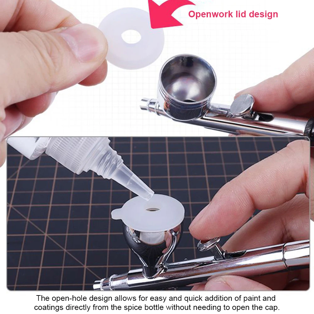 بندقية رذاذ كأس الغطاء العلوي غطاء مطاطي ناعم ل S130/KP45/PS289 غطاء كأس الطلاء البخاخة #3