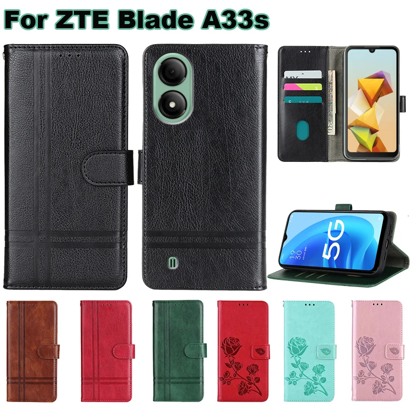 Magnetic Phone Case For ZTE Blade A33s Funda Leather Capas Flip Coque Wallet Cover For Capinha De Celulares ZTE Blade A33s чехол