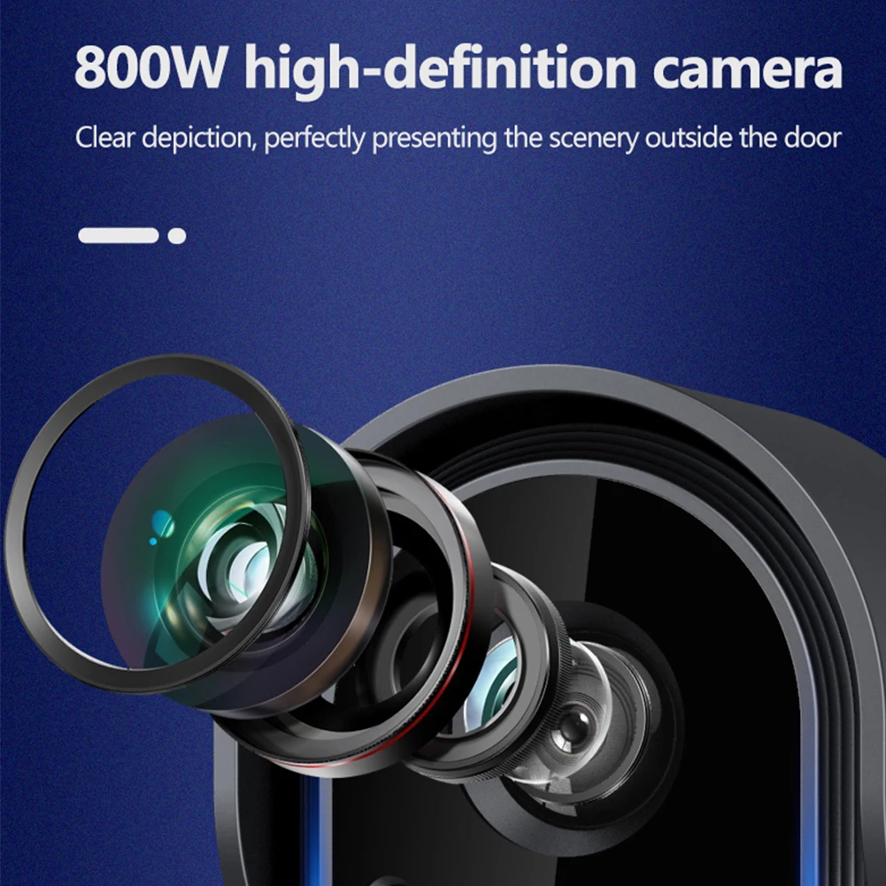 2.4G WiFi Home Security Door Eye Camera 4.3 Inch IPS Screen Smart Door Bell IR Night Vision Waterproof for Home Office Apartment