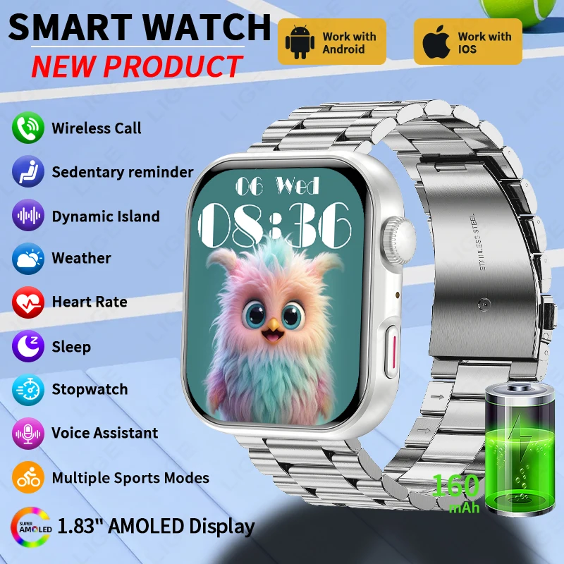 2026 New Men Smart Watch Low Power Full Touch Screen Bluetooth Call Waterproof Call Reminder Sports Fitness Smartwatch Women