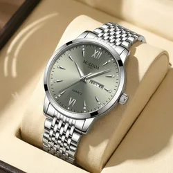 Men's Watch Night Glow Calendar Week Business Fashion Trend Steel Band Quartz Watch