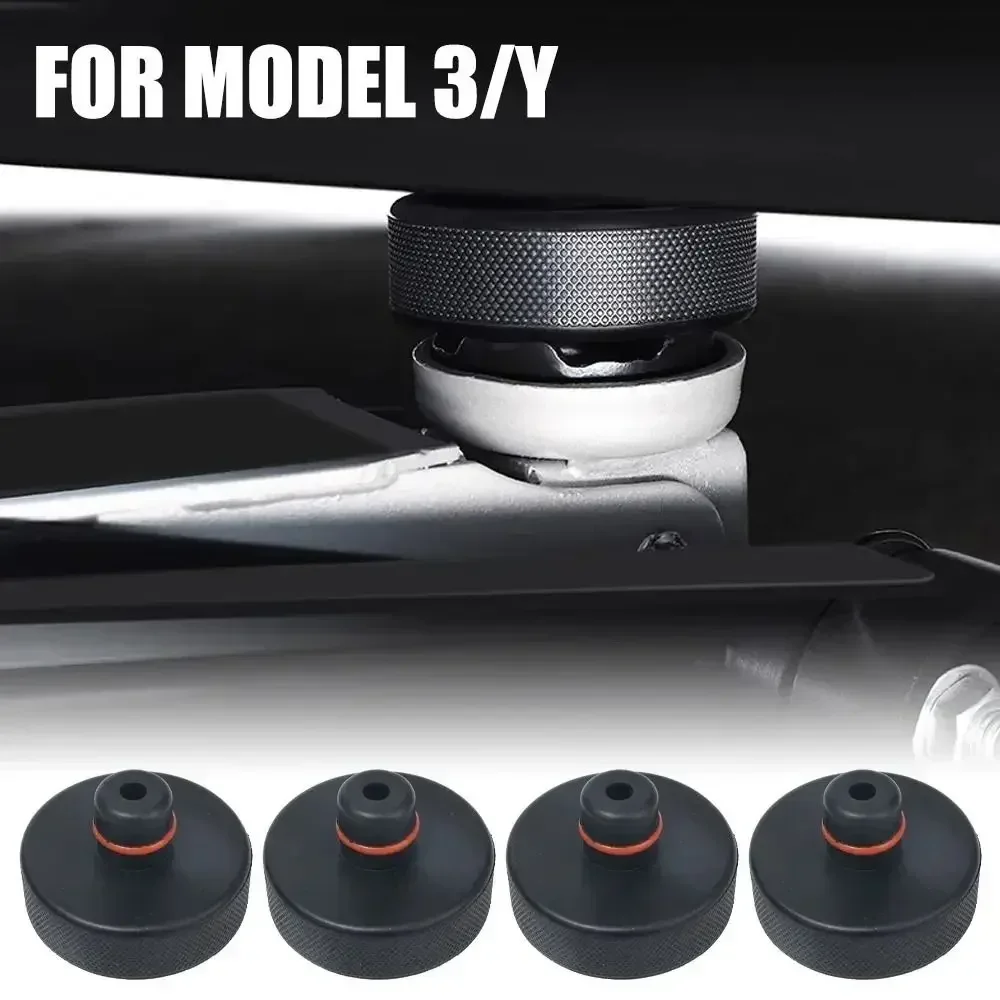 1/4PCS Rubber Jack Pads Silicone Point Adapter Jack Lift Pad Only Fit for Jack Points Pressure Cushion for Tesla Model 3/Y