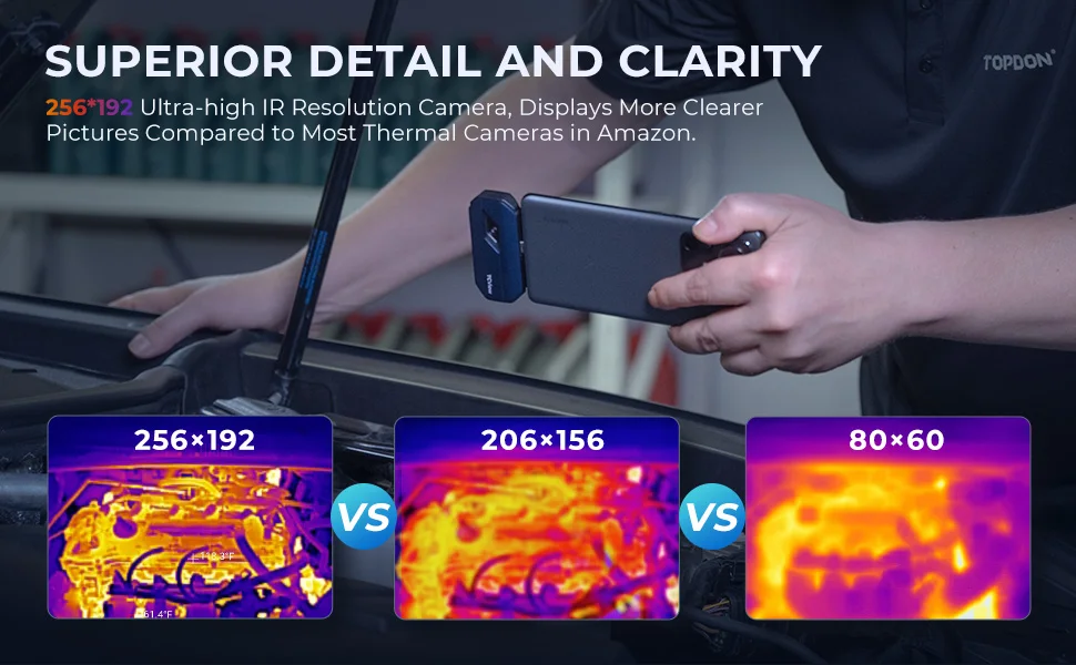 TOPDON TC001 Thermal Imaging Camera 256x192 IR High Resolution Infrared Thermal Imager Handheld Temperature for Android Tablet