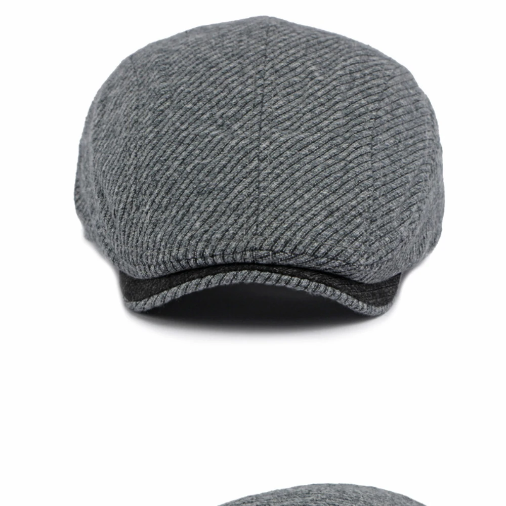 HT5162 Baskenmützen für Männer und Frauen, Künstler- und Maler-Baskenmütze aus Wolle, dick, warm, mit Fleece gefüttert, Ivy-Flatcap, 2026 neue Herbst-Winter-Baskenmütze. – Detail 8