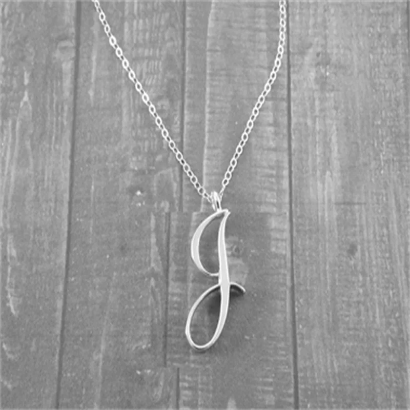 ZMZ 2019 Europe/US fashion English letter pendant lovely letter J text necklace gift for mom/girlfriend party jewelry