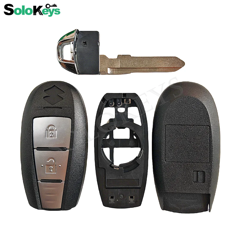 SOLOKEYS FCCID:TS008  For Suzuki SX4 Swift Vitara Smart Remote Key Replacement Shell 3/4 Button With LOGO