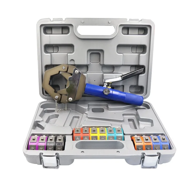Manual Portable Hose Crimper Hydraulic Hose Crimping Tool Crimping Pliers for AC Hose Auto A/C Line Air Conditioning Repair Tool