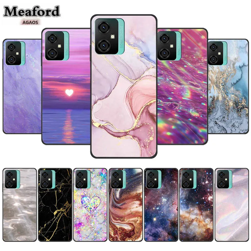 Phone Cover For Blackview C70 C80 Luxury Silicone TPU For Blackview Oscal C 70 80 Marble Prined Soft Back Cases Protector Coque
