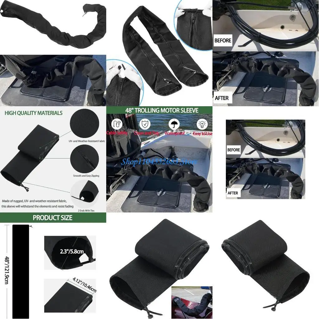 

Y6GD Cable Organizers Sleeve with Zippers Convenient Wire Cable Protections Cover