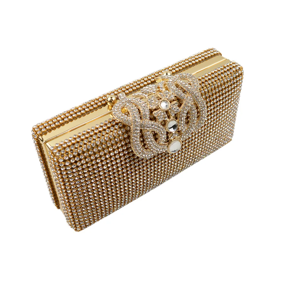 Crown Diamond Dinner Bag Bridal Wedding Reception Water Diamond Clutch Women's Bag Chain Edition Ladies Cosmetic Pouch Organizer