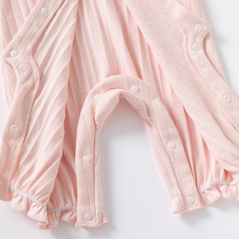 2025 New Autumn 0-24M Children Clothes Infant Baby Girls Jumpsuit Long Sleeved Cotton Splicing Toddler Baby Girls Romper