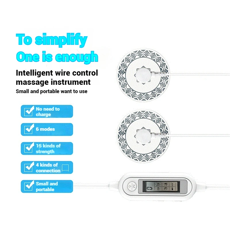 Mobile Phone Wired Control Cervical Spine Massager Mini Physiotherapy Pulse MINI Massager Full Body Patch for Waist, Back