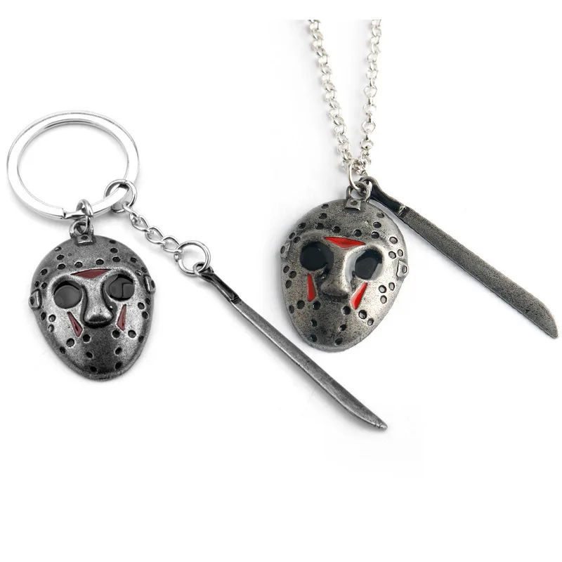 New Horror Movie Friday Jason Voorhees Mask Machete Alloy Key Chains Keychain Key Chain Key Ring Jewelry Accessories