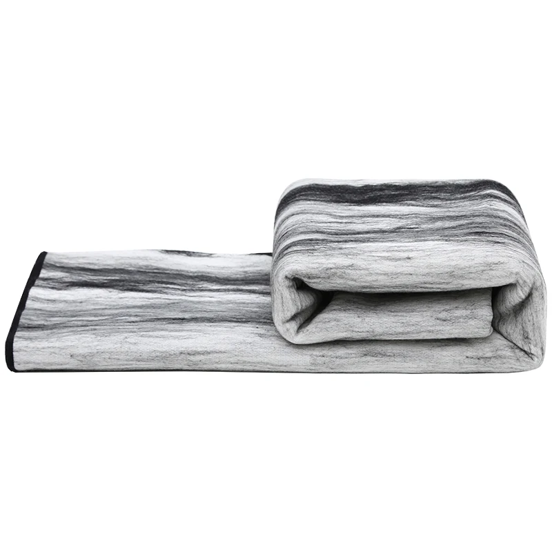 Black-and-white Stripe Bed End Towel Blanket Soft Decoration Blanket For Hotel Bed Sofa Bed Model Room