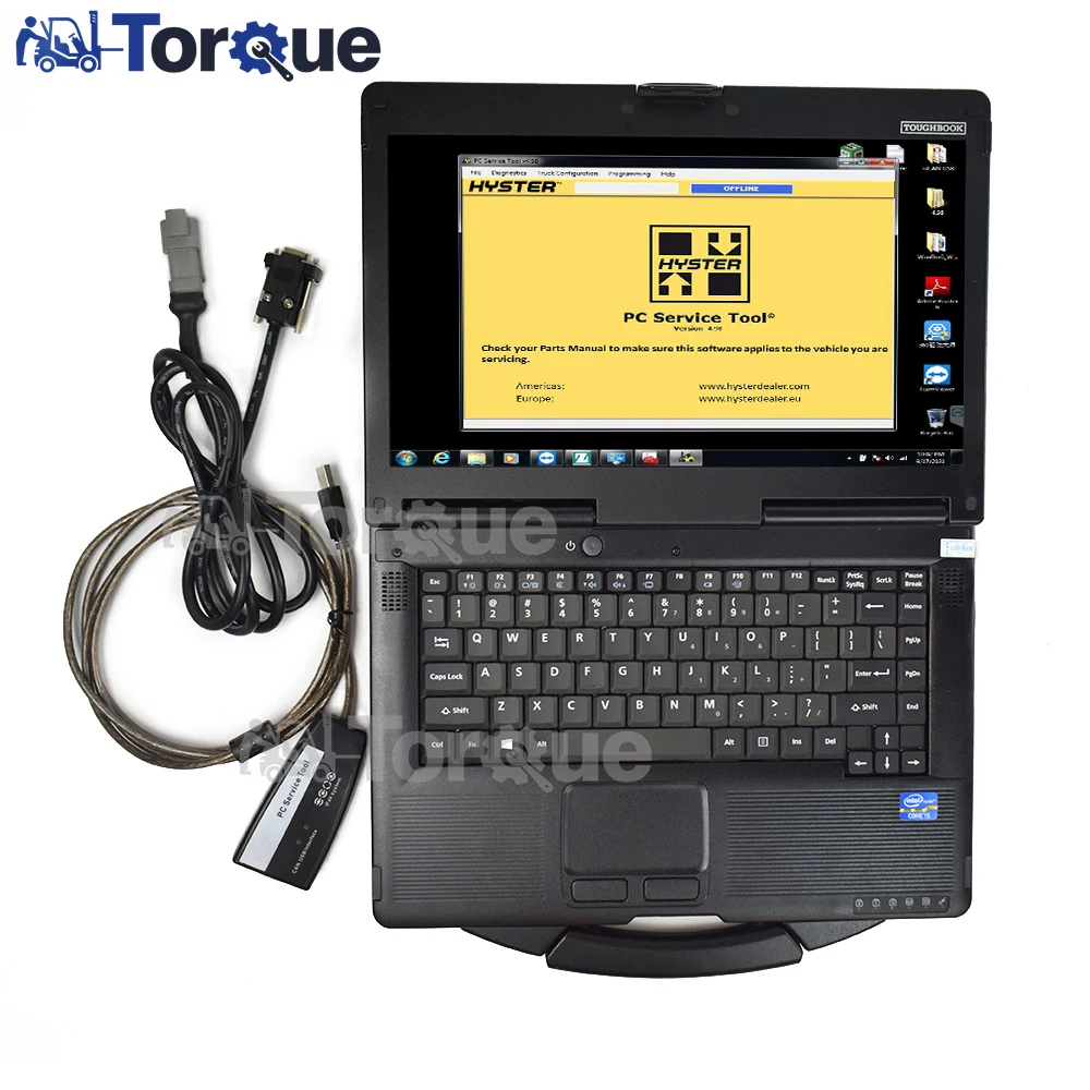 for hyster yale forklift truck diagnostic scanner Yale PC Service Tool Ifak CAN USB Interface tool with CF53 laptop