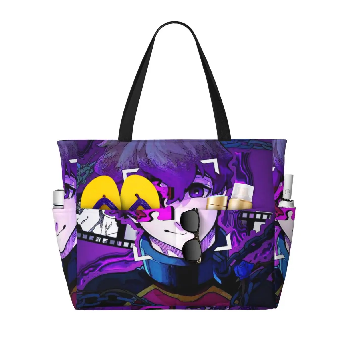 

Anime BLUE LOCK Beach Tote Bag Sport Gym Yoga Duffle Large Tote Bag Women Travel Bag Fitness bag