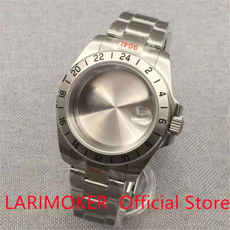 

LARIMOKER 40mm Watch Case Sapphire Glass Date Stainless Steel Bracelet Fit NH34 NH35 ETA 2824 PT5000 Movement