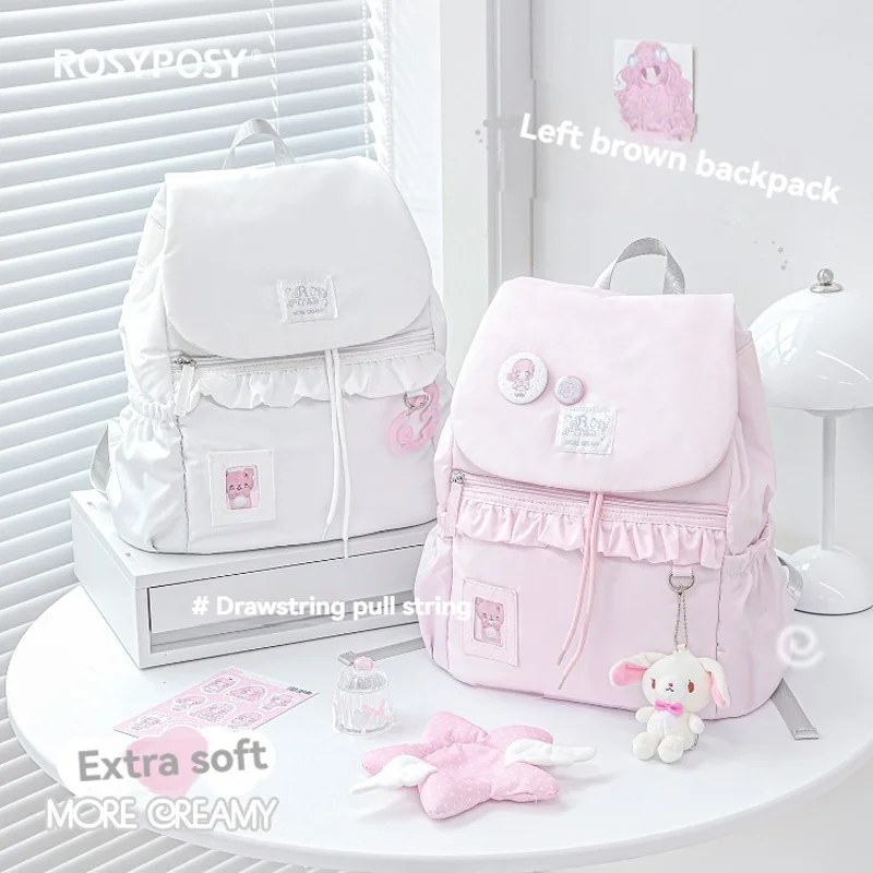 1PC Cotton Filled Backpack With Cream And Fluffy Casual Bag Large Capacity For Students To Store Multiple Backpacks