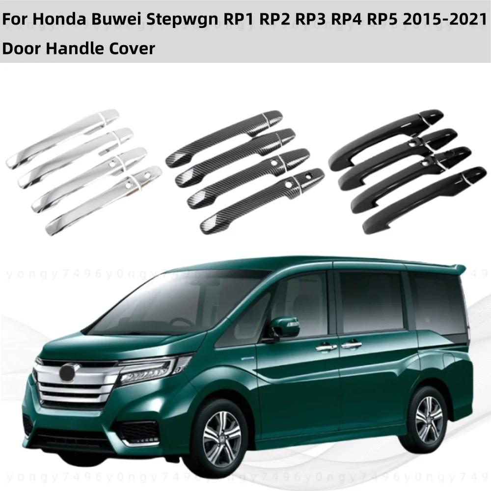 

Carbon Door Handle Cover Trim Chrome Car Modification Accessories For Honda Stepwgn RP1 RP2 RP3 RP4 RP5 2015 2016 - 2021