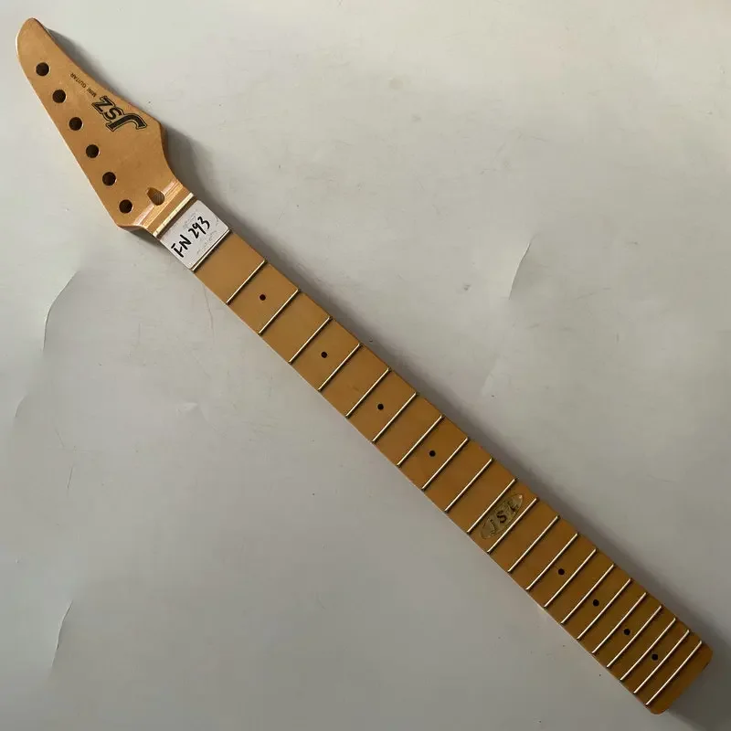 FN293 Original JSZ Brand Mini Size Unfinished Electric Guitar Neck Maple Wood 22 Frets for DIY Guitar Parts Right Hand Replace