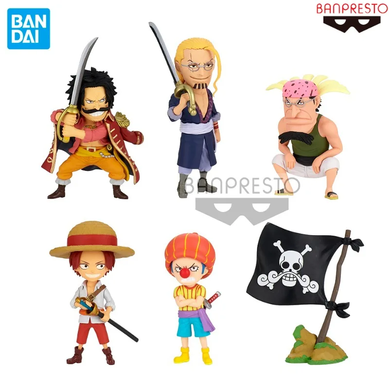 

Original Genuine BANDAI BANPRESTO One Piece WCF Wanno Country Gol D Roger Rayleigh Shanks Buggy Crocus Anime Figures Toy Gifts