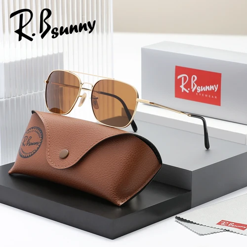 Imagen 2 del producto Gafas de sol de moda Vintage polarizadas UV400 gafas antideslumbrantes diseño de aleación hombres mujeres gafas de alta calidad