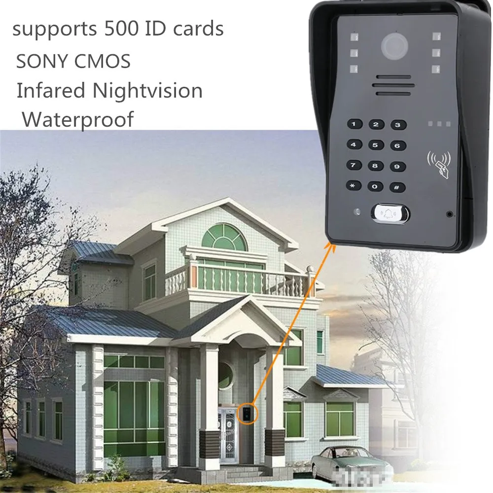 Video Intercom door phone RFID Password 1000TVL Doorbell Camera Wireless Remote Access Control System for home apartment