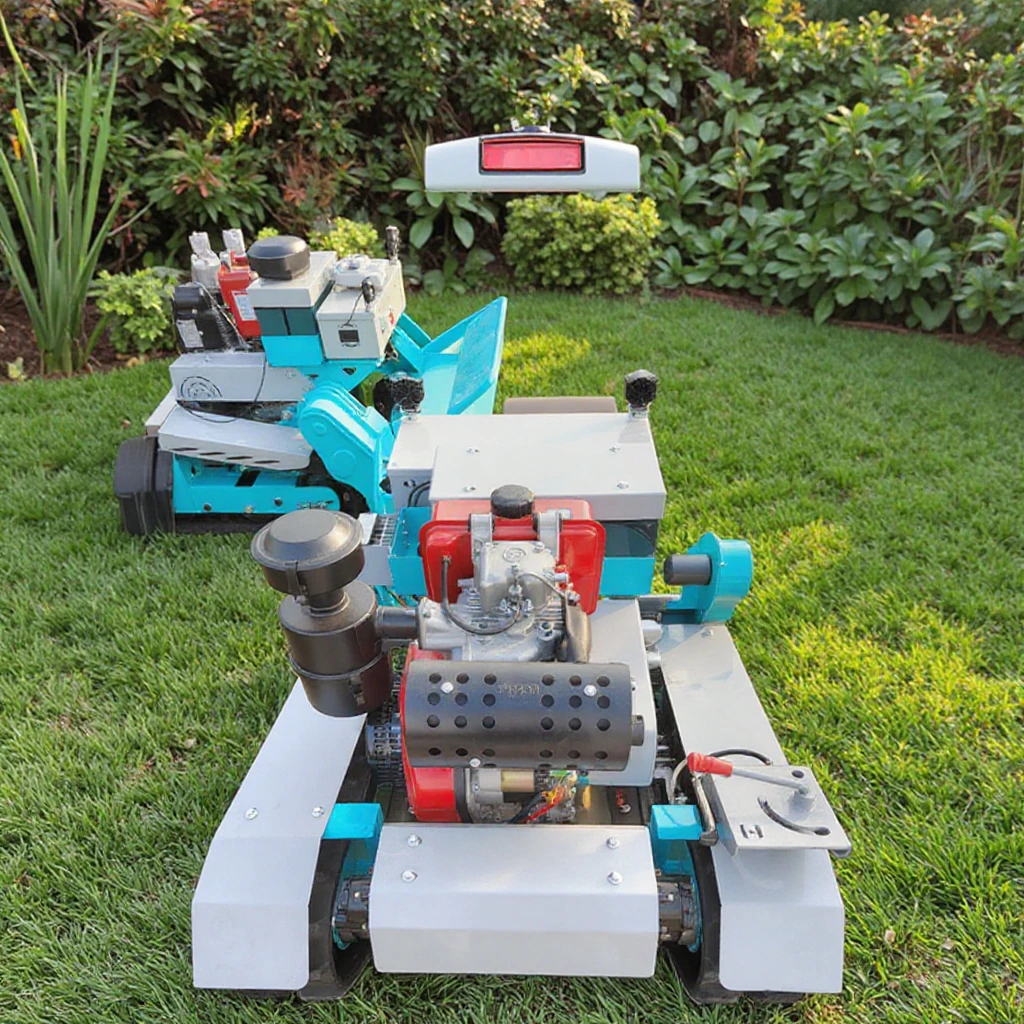 Control Lawn Mower Crawler Agricultural and Garden Weeding EquipmentHigh-Horsepower 4-stroke Engine Intelligent Remote