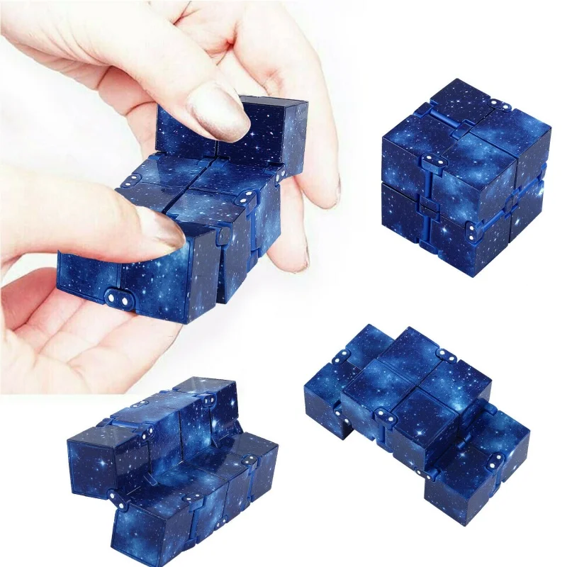 Cubo infinito flip tdah ansiedade brinquedo dedo jogo quebra-cabeça antiestresse mágico dedo fidget autismo mão presente para crianças