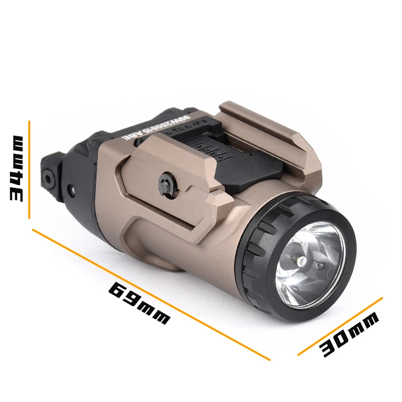 WADSN Foxtrot2R F2R 700 Lumen Tactical Flashlight Rail Locating Design Compatible With 20mm Outdoor Bright Portable Light