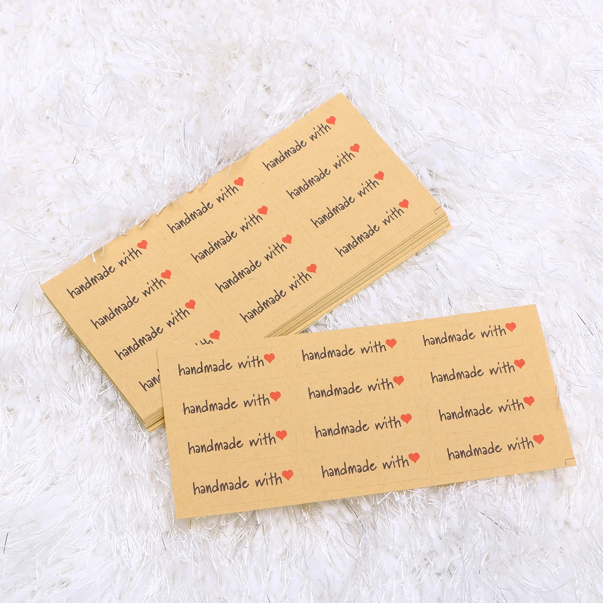 

240 Pcs/20 Sealing Stickers Heart Shape Sealed Labels Envelopes Kraft Decorative for